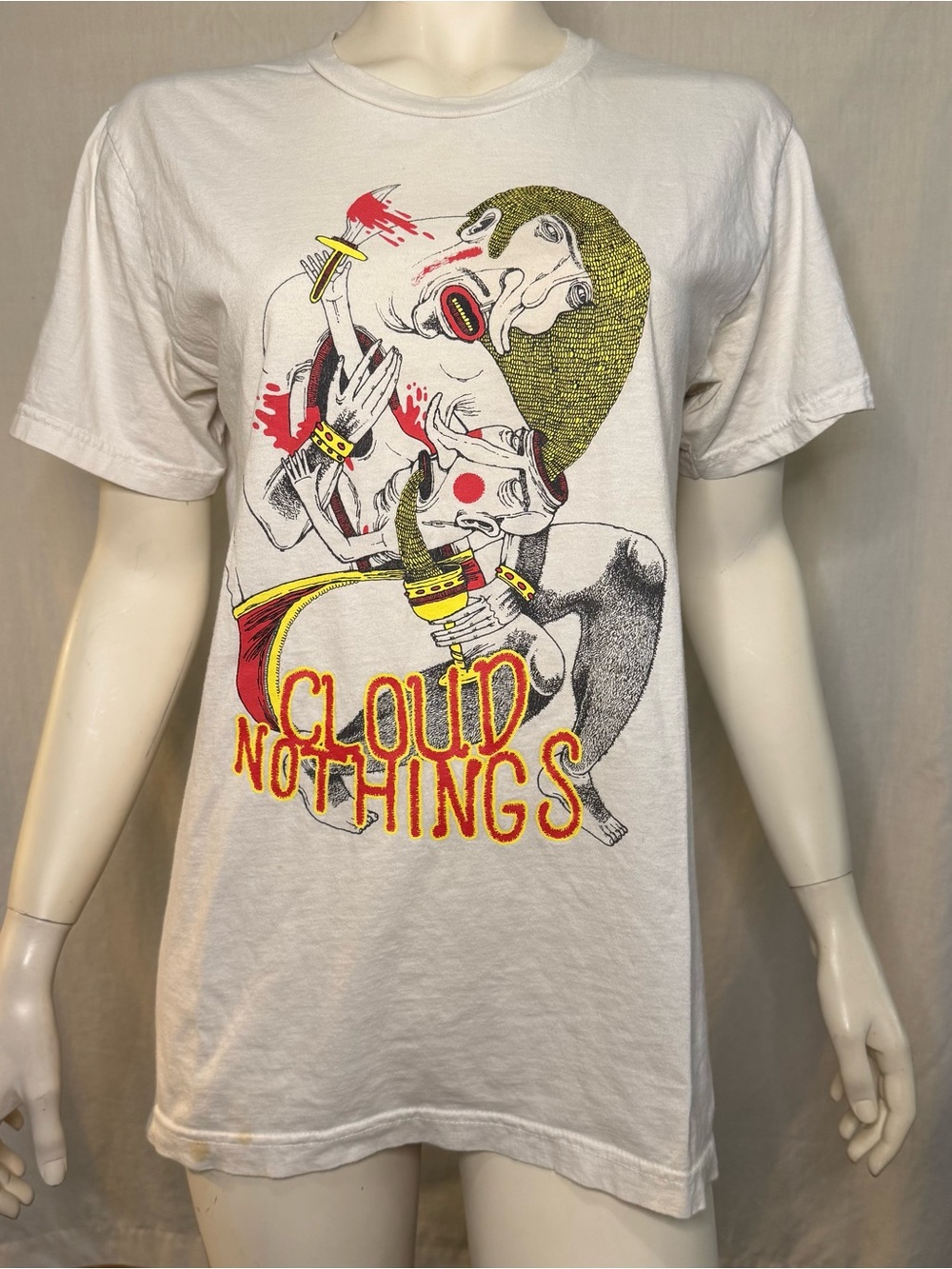 Cloud Nothings band white t shirt size medium